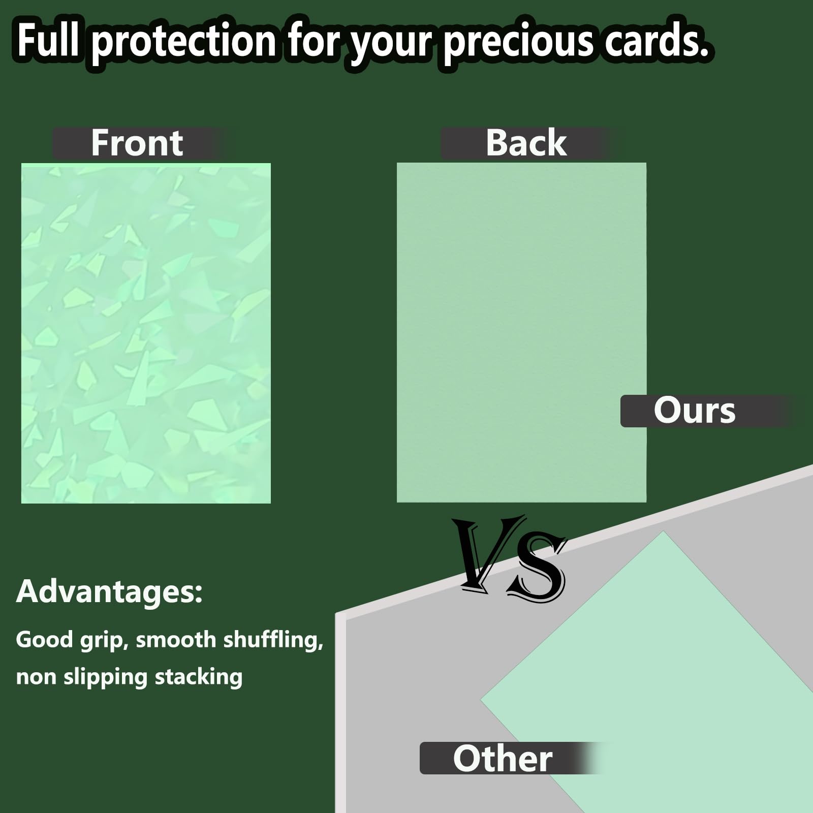 Abejita mint green sleeve back with frosted color for glare control