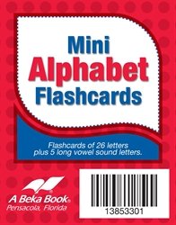Abeka Mini Alphabet Flashcards ostrich card boosts letter-sound recognition.