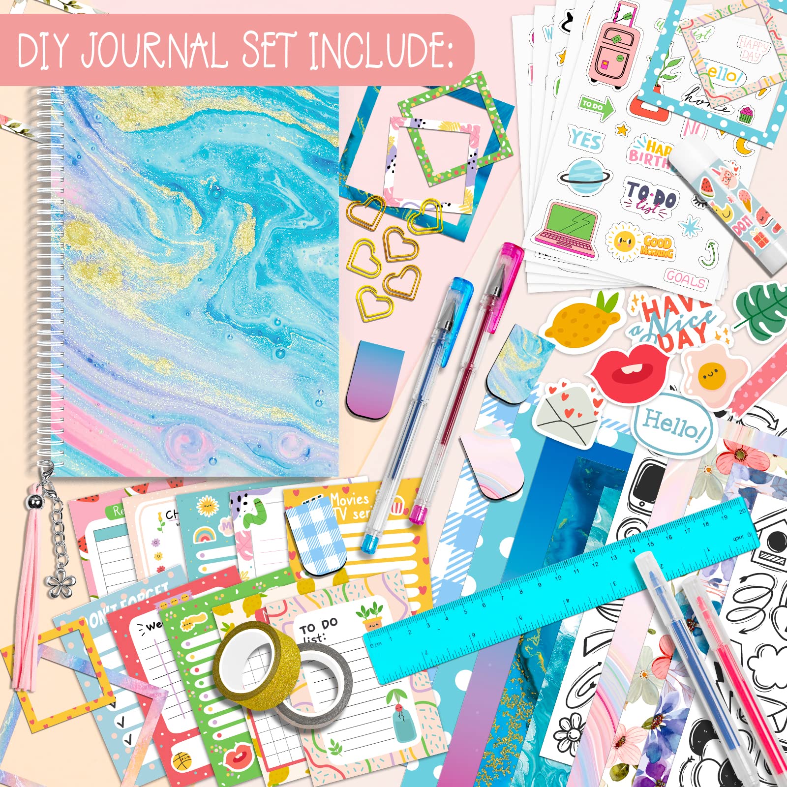 ABERLLS journal stickers provide colorful accents for doodling and memory keeping.