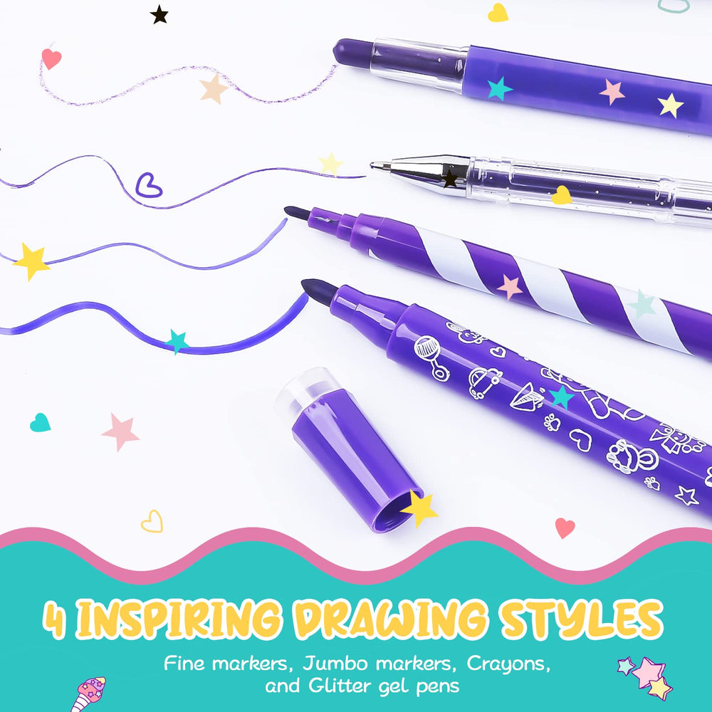 ABERLLS glitter gel pens add sparkle to drawings and crafts