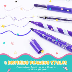 ABERLLS glitter gel pens add sparkle to drawings and crafts