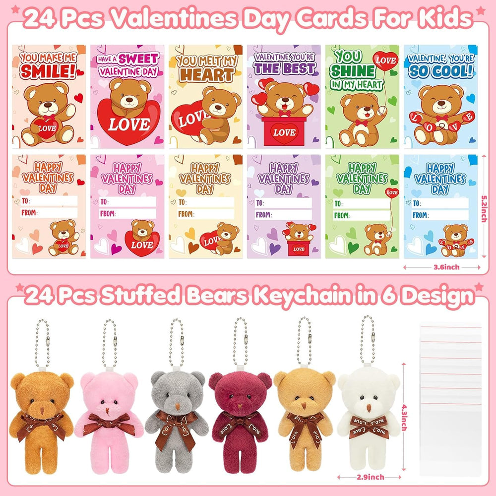 ABERLLS plush bears provide soft, safe comfort with festive valentines cards