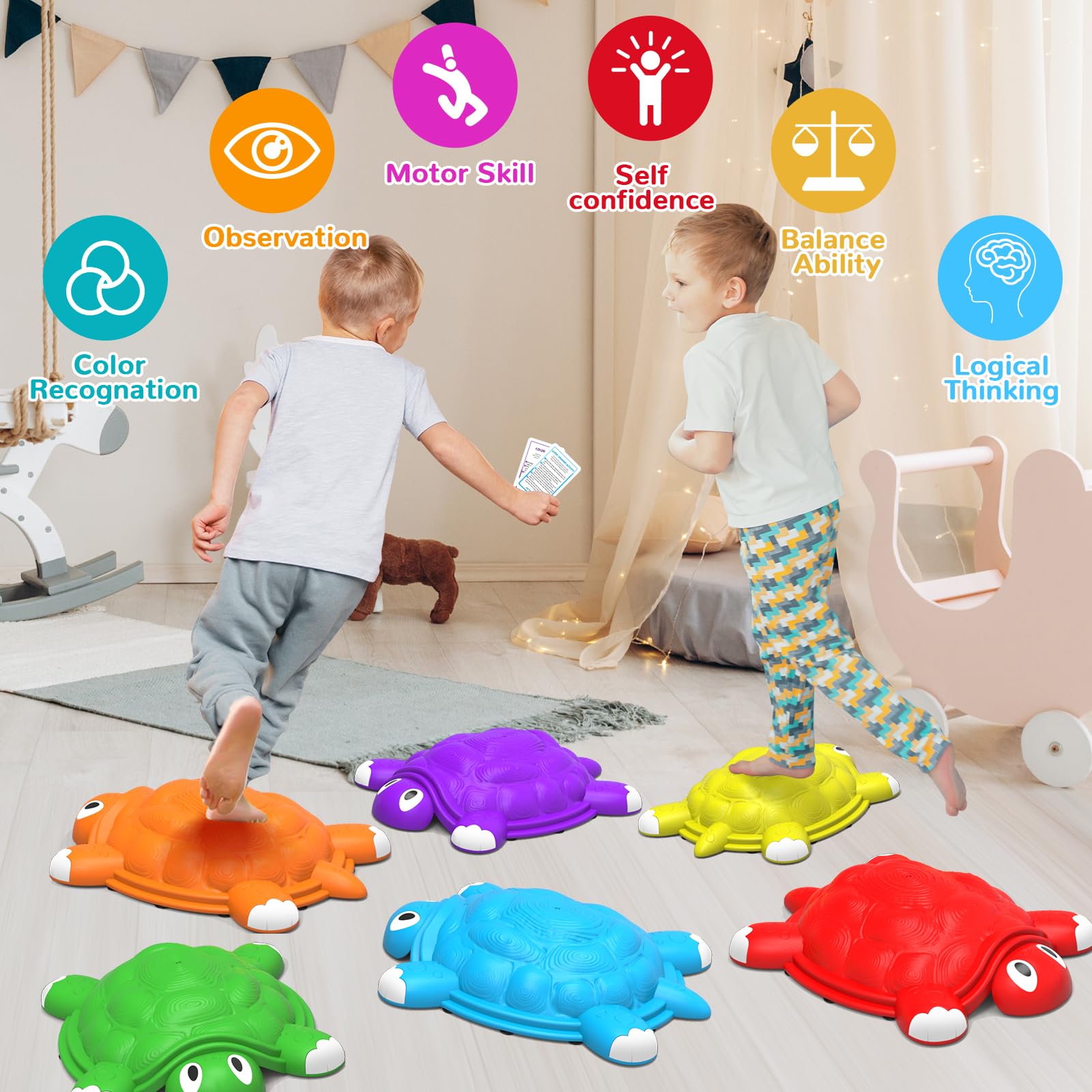 ABERLLS balance stones help toddlers develop gross motor skills indoors or outdoors