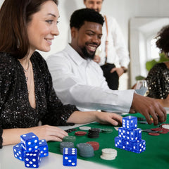 Abilat 12-piece blue translucent dice for shared gameplay