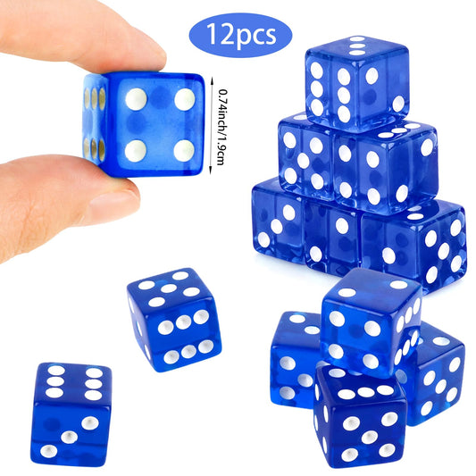 Abilat square-corner blue dice set elevates party games