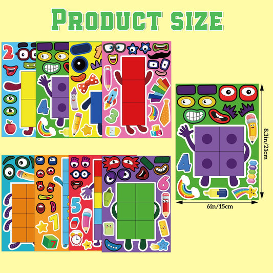 Abilat DIY face stickers with colorful patterns for creative crafts and party decor.