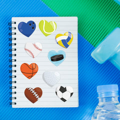 Abilat soccer-ball sticker on white background ideal for sports-themed invites.