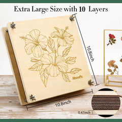 Aboofx wooden press plates and cardboards ready for flat-preserved blooms