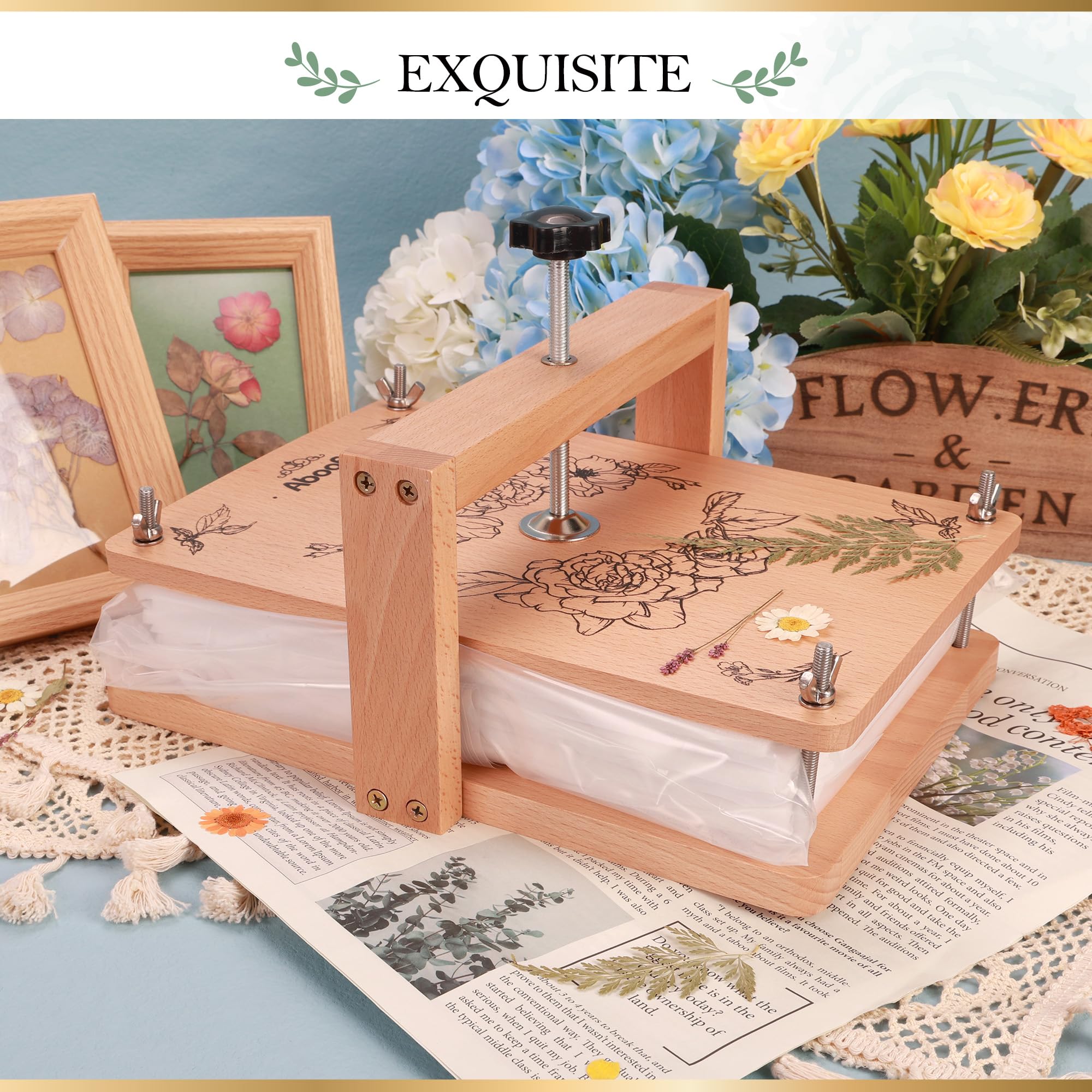 Aboofx creative press kit ideal for flowers ferns and ornamental leaves