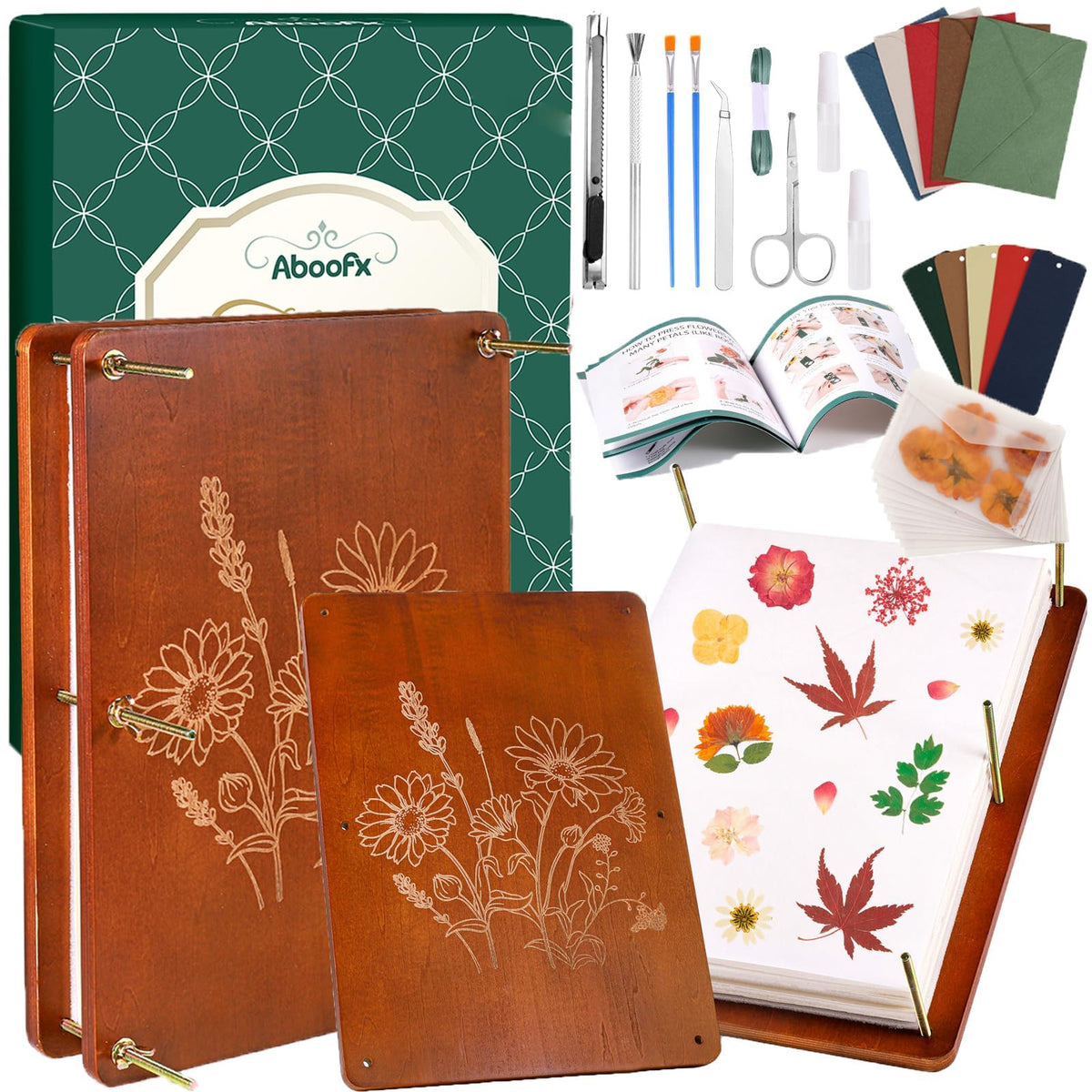 Aboofx Flower Press Kit large 6 layers offers ample space for big blooms