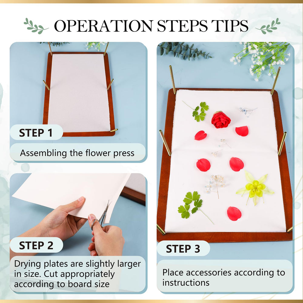 Aboofx Flower Press Kit lining papers aid clean, residue-free pressing and separation
