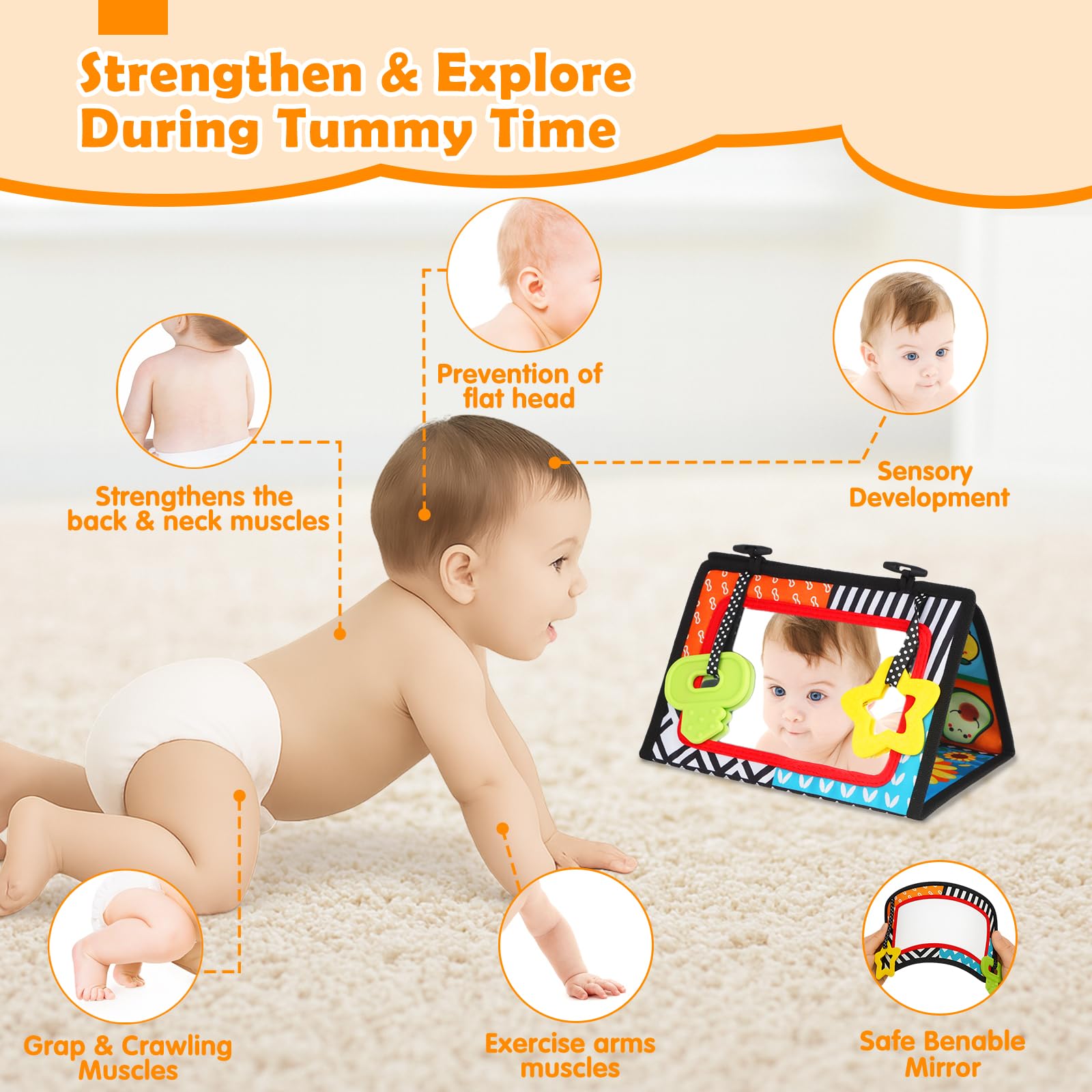 Aboosam BPA-free teether and toy duo keeps little hands busy.