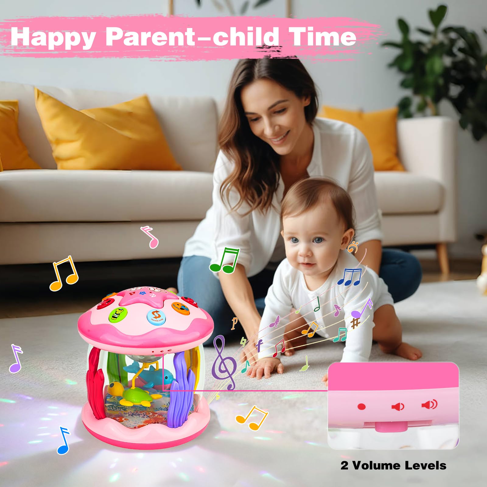 Aboosam crawling toy with wheels supports movement and crawling practice