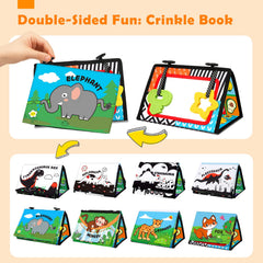 Aboosam foldable safety mirror for travel-friendly tummy time and car rides.