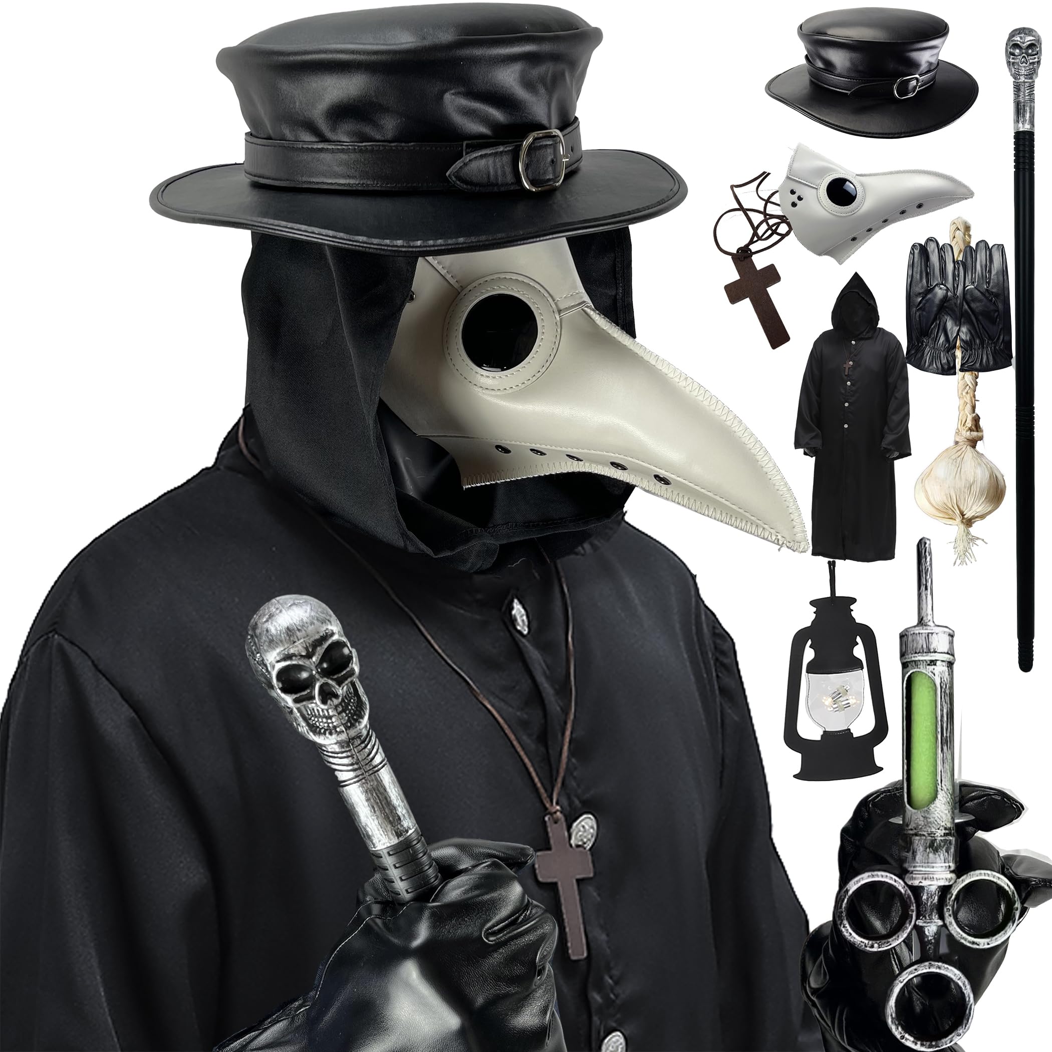 Absolute Vibe plague-doctor hat with adjustable strap for comfortable wear