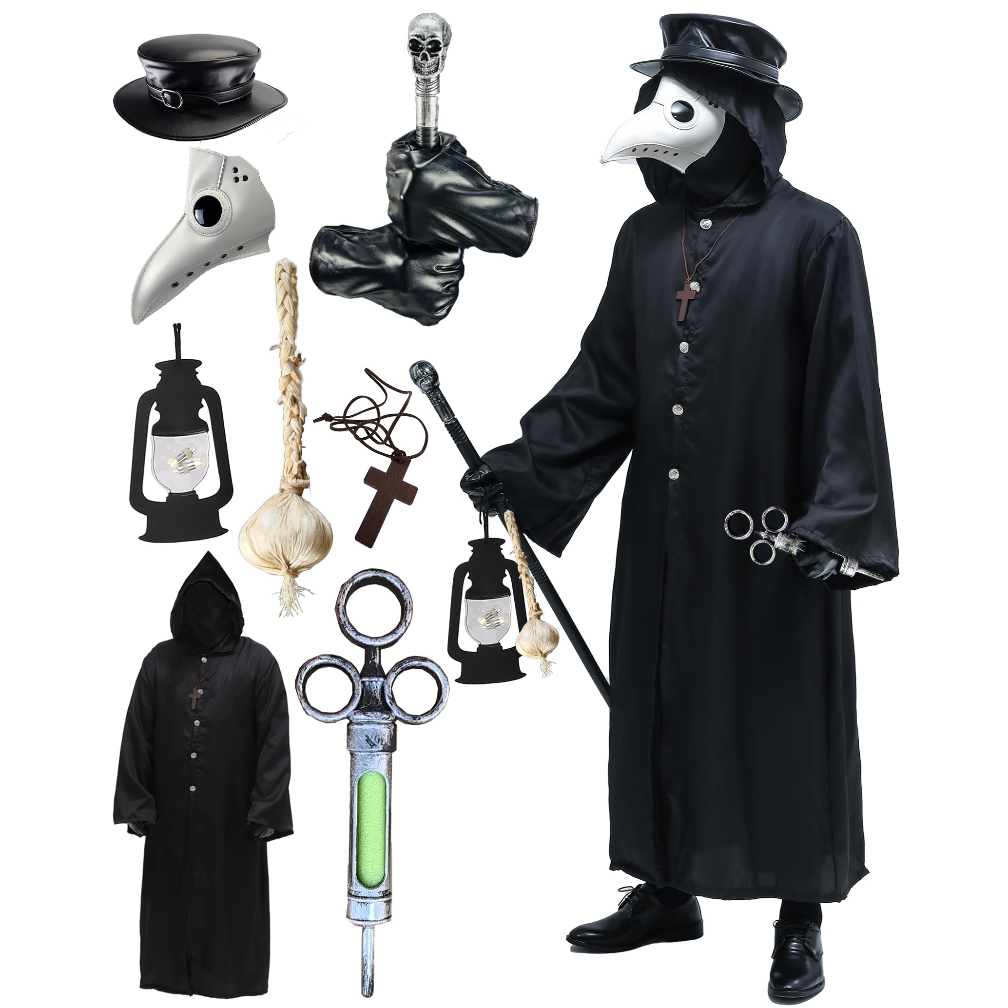 Absolute Vibe plague-doctor mask with leather texture for authentic cosplay