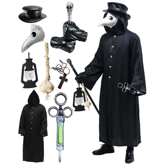 Absolute Vibe plague-doctor mask with leather texture for authentic cosplay