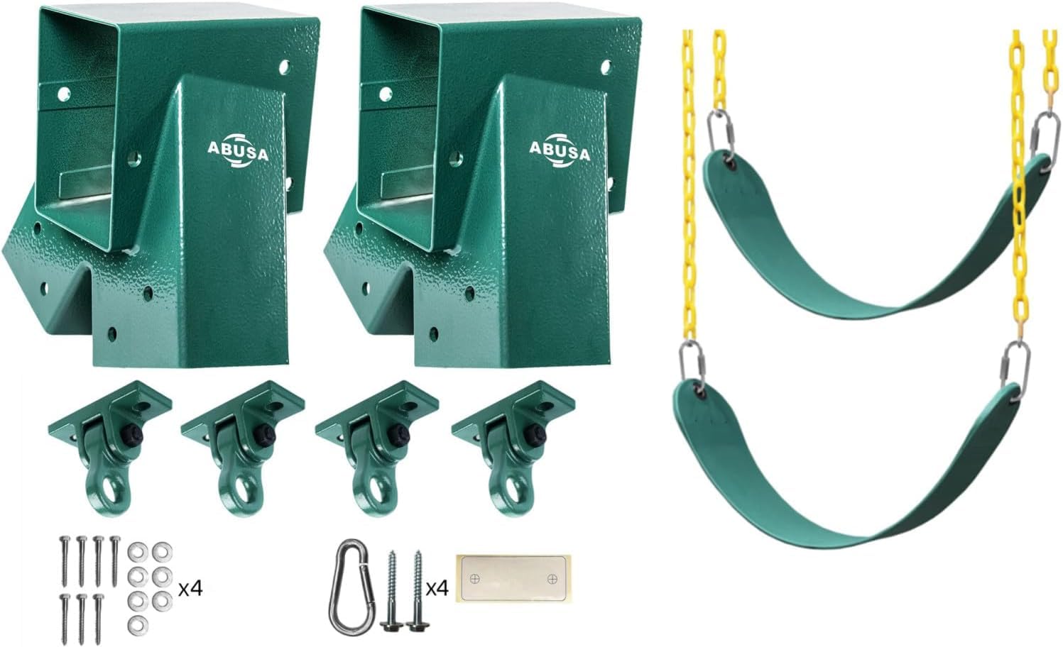 ABUSA heavy-duty A-frame brackets ready for quick backyard installation.