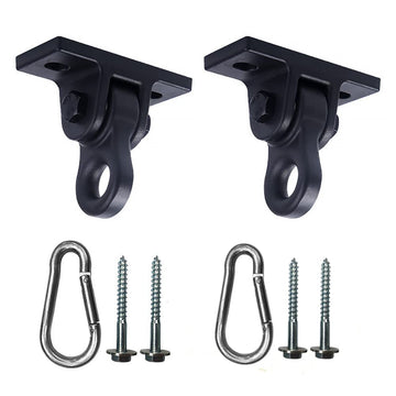 ABUSA heavy-duty swing hangers with side profile showing rugged rust resistance for outdoor setups.