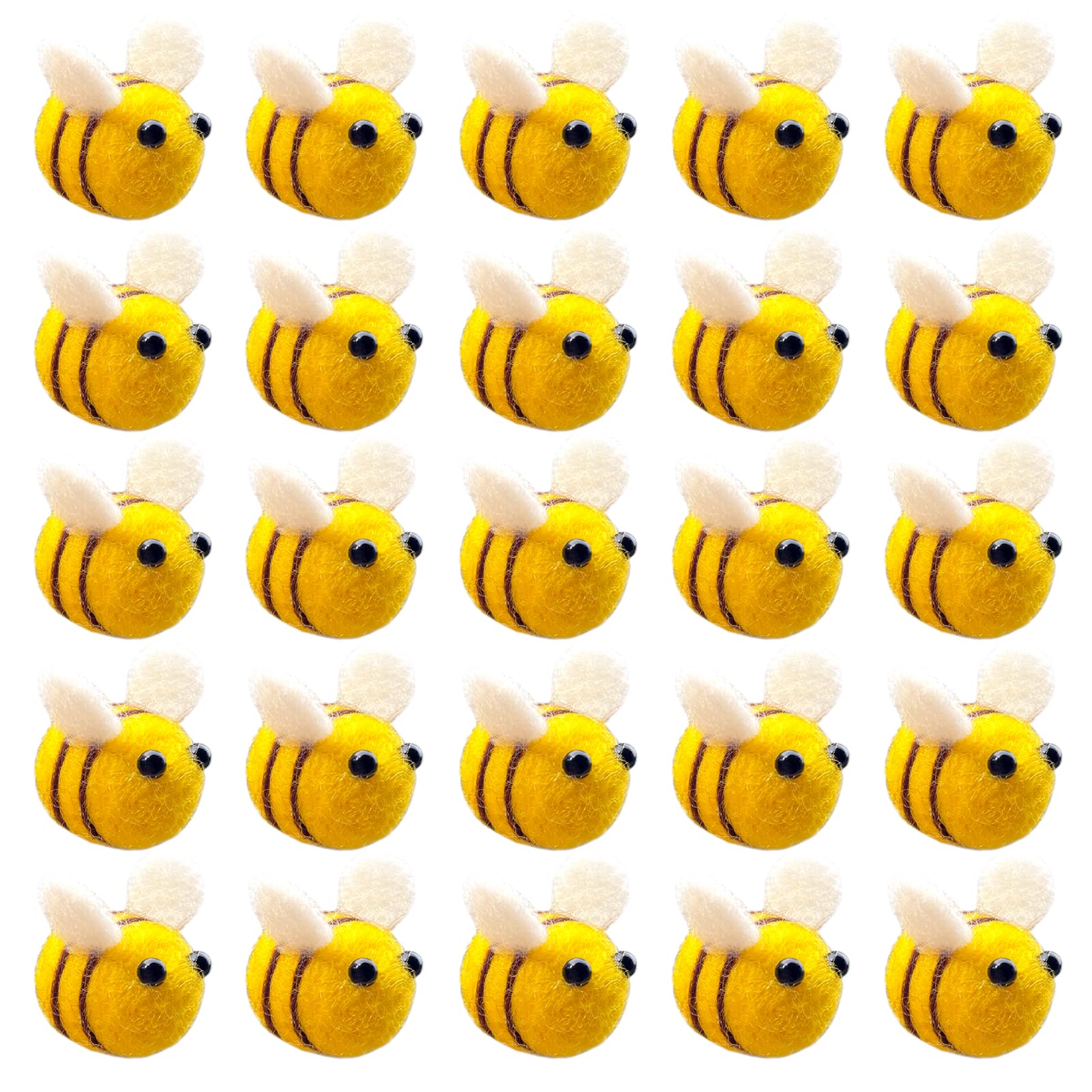 AcceLeah wool felt bumblebee craft ball pack ready for easy DIY decor.