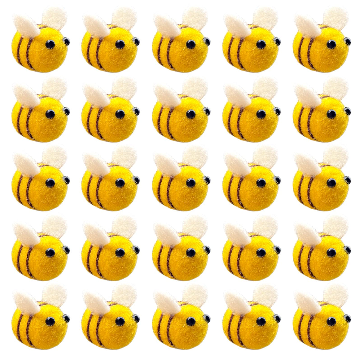 AcceLeah wool felt bumblebee craft ball pack ready for easy DIY decor.