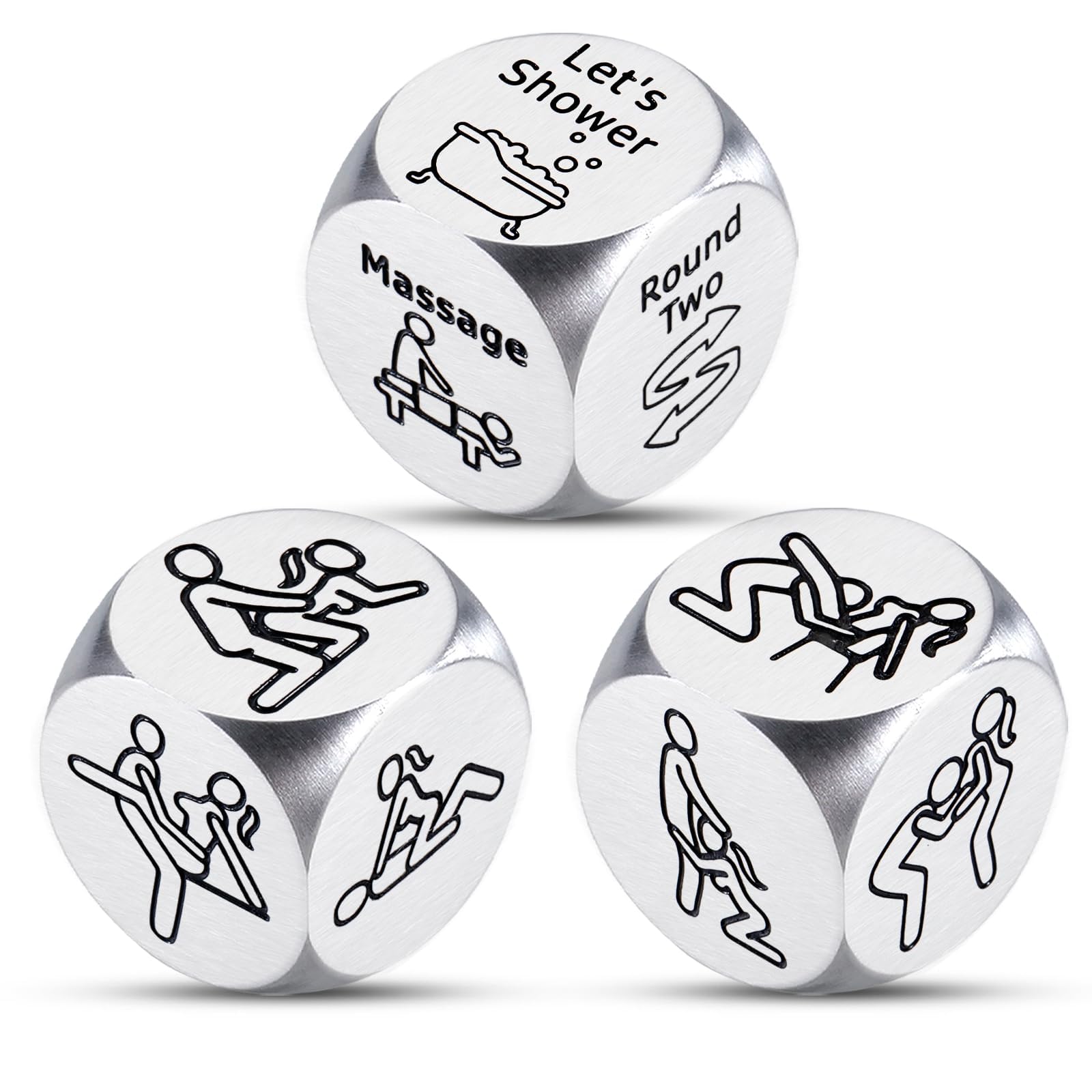ACCOLIAMBER Sex Dice front view shows compact design for date night ideas