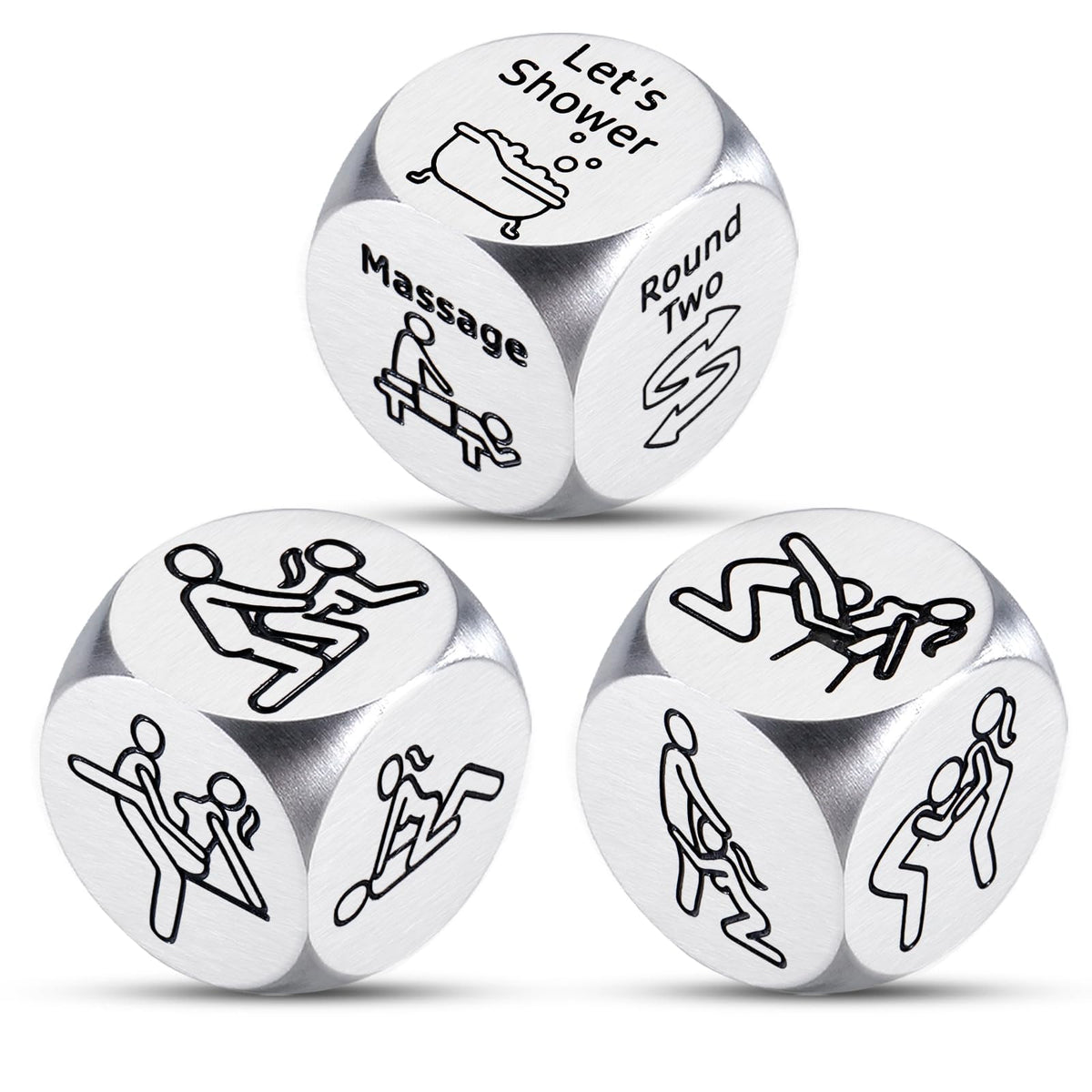 ACCOLIAMBER Sex Dice front view shows compact design for date night ideas