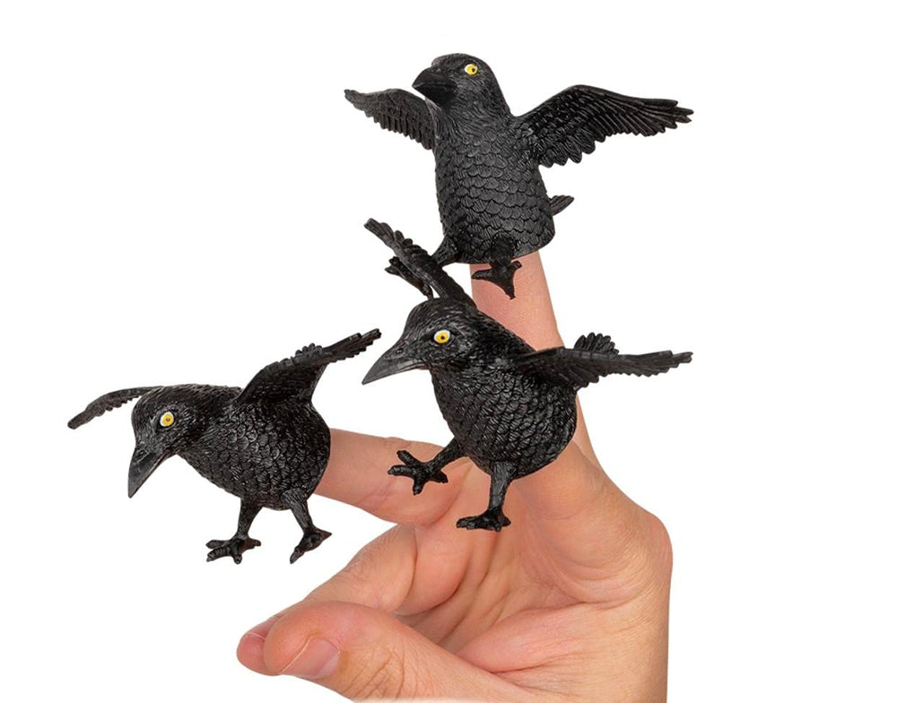 Accoutrements 3-pack finger crow puppets for imaginative storytelling on your finger