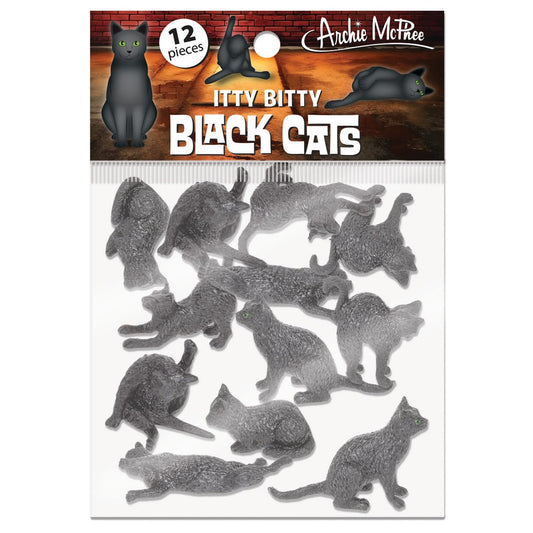 Accoutrements Itty Bitty Black Cats showcase six styles for varied decor