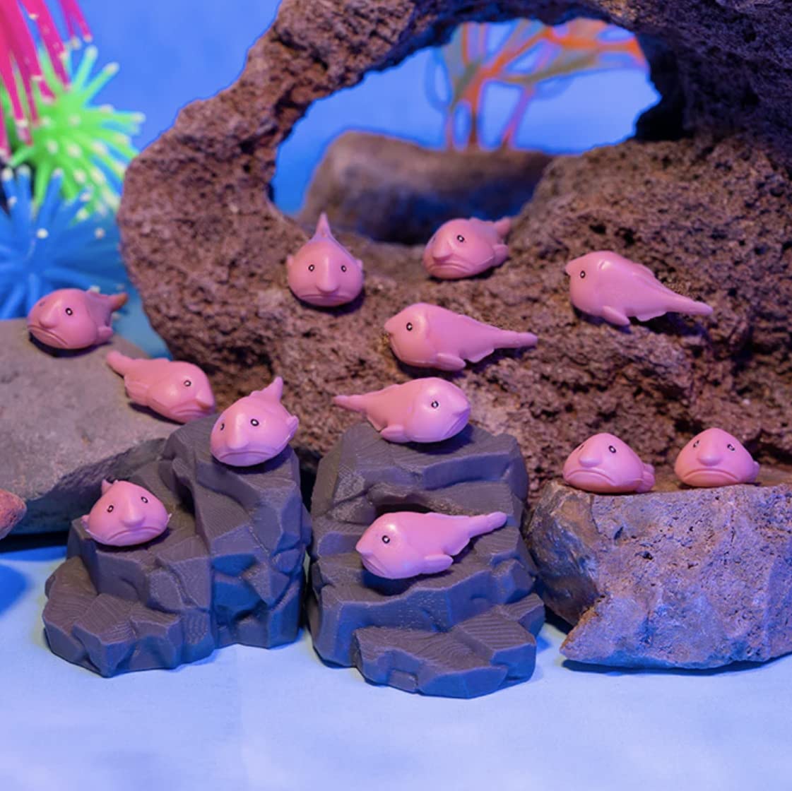 Accoutrements Itty Bitty Blobfish soft vinyl close-up highlighting tiny, whimsical design.