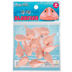 Accoutrements Itty Bitty Blobfish twelve-pack ready for party favors or open-sell.