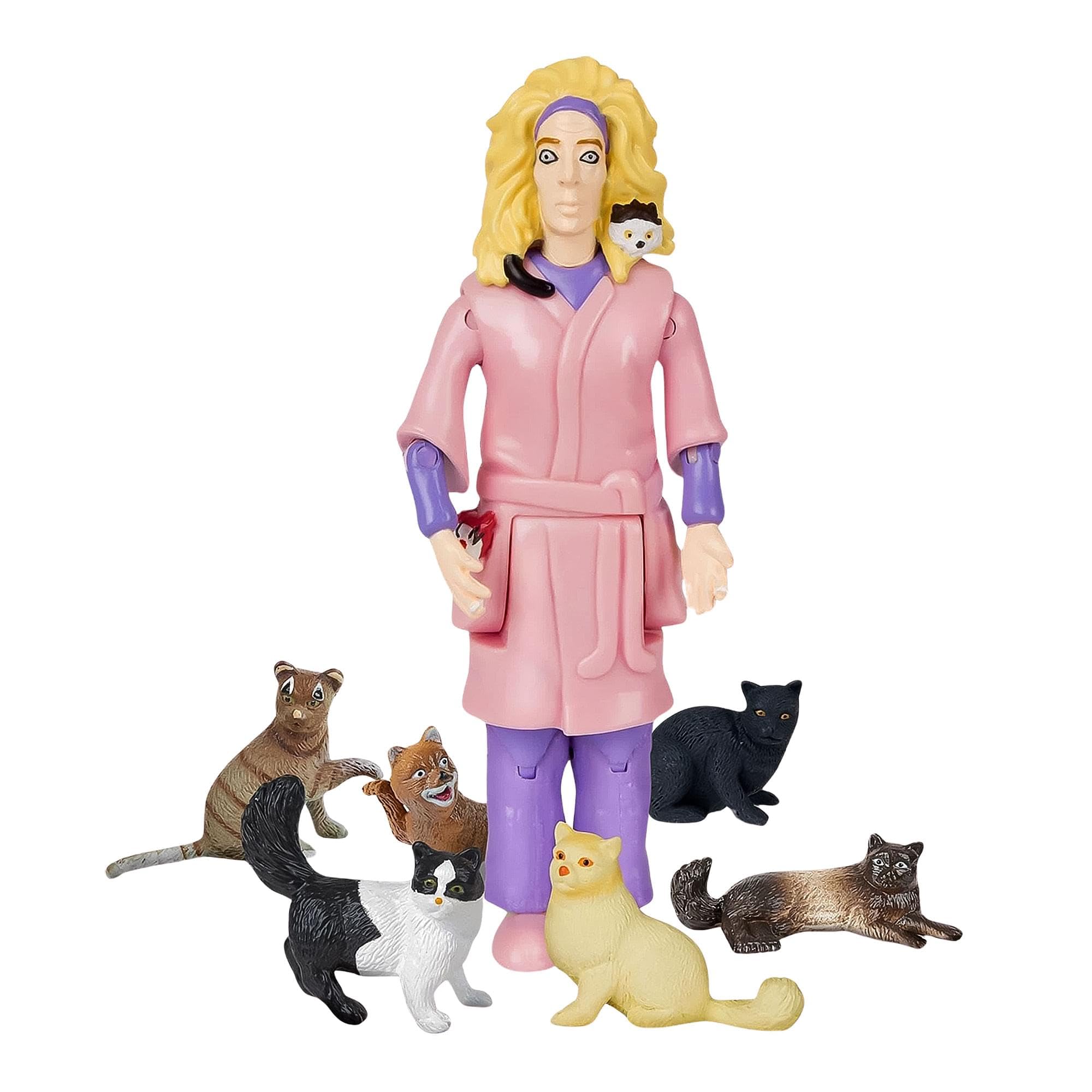 Accoutrements Crazy Cat Lady wild-eyed look adds character to displays.