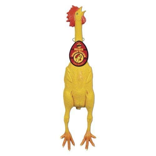 Accoutrements Deluxe Rubber Chicken, hand-painted finish, durable gag prop
