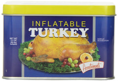 Accoutrements Inflatable Turkey, 16-inch display on the table for festive staging.