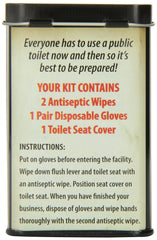 Accoutrements latex-free gloves provide safe touchless hygiene in public restrooms.