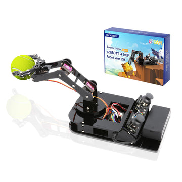ACEBOTT 4 DOF arm assembly showcases modular joints for flexible projects.