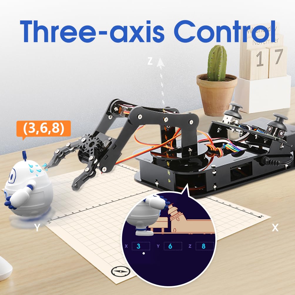ACEBOTT base rotation 180 degrees allows multi-direction tasks.