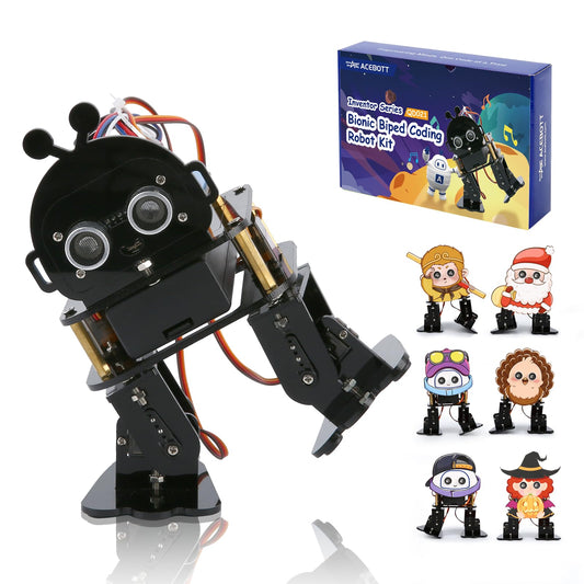 ACEBOTT Bipedal Robot Kit assembly showcases beginner robotics practice