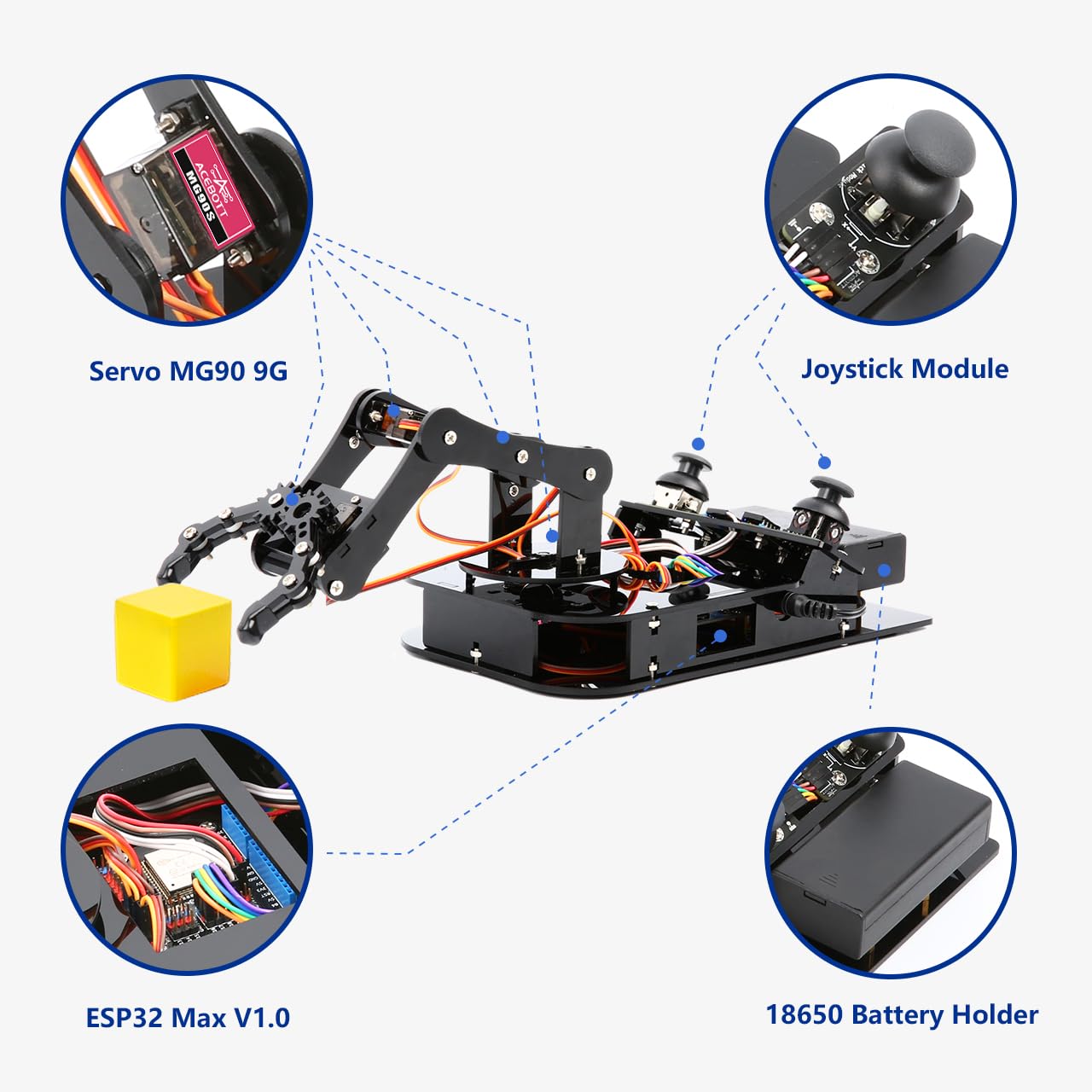 ACEBOTT stem education toy promotes hands-on robotics learning.