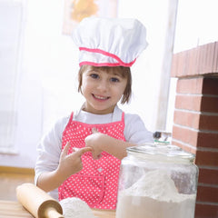 Acekid Rose Red Wooden Spoon for stirring pretend sauces with real-feel textures