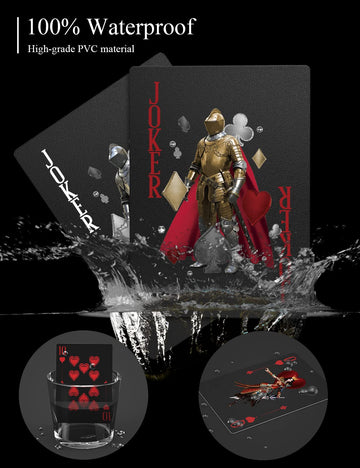 ACELION knight-design back of card highlights luxe styling for stylish game nights