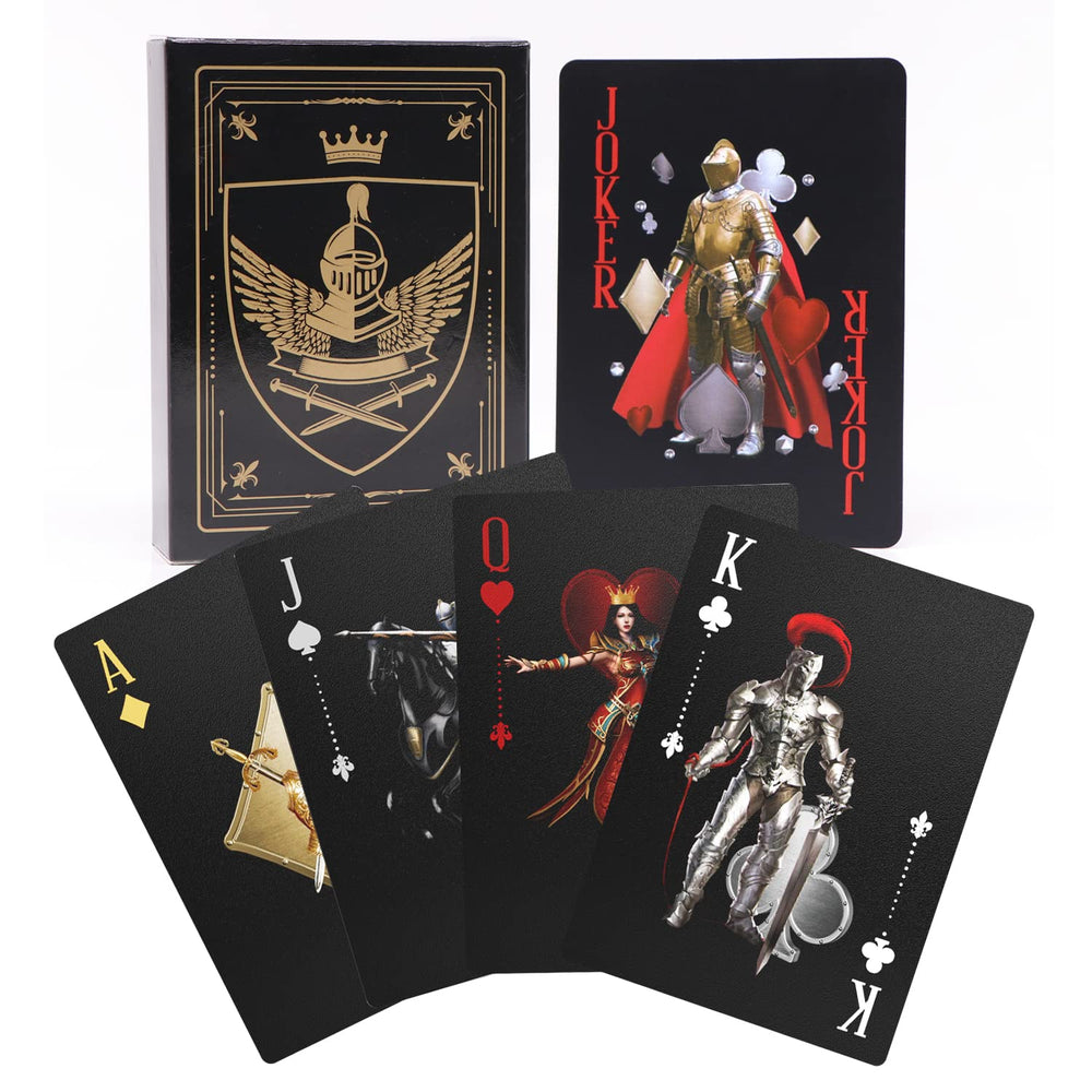 ACELION knight-design front card shows bold medieval artwork for immersive gameplay