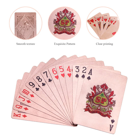 ACELION plastic playing cards with a smooth surface for easy shuffles.