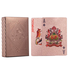 ACELION rose gold waterproof deck ideal for beach games and bar nights.