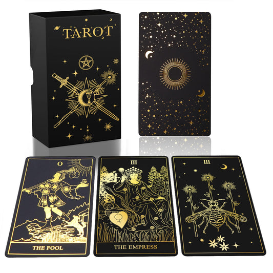 ACELION Tarot Original box front with gold foil design, ideal for display and gifting.