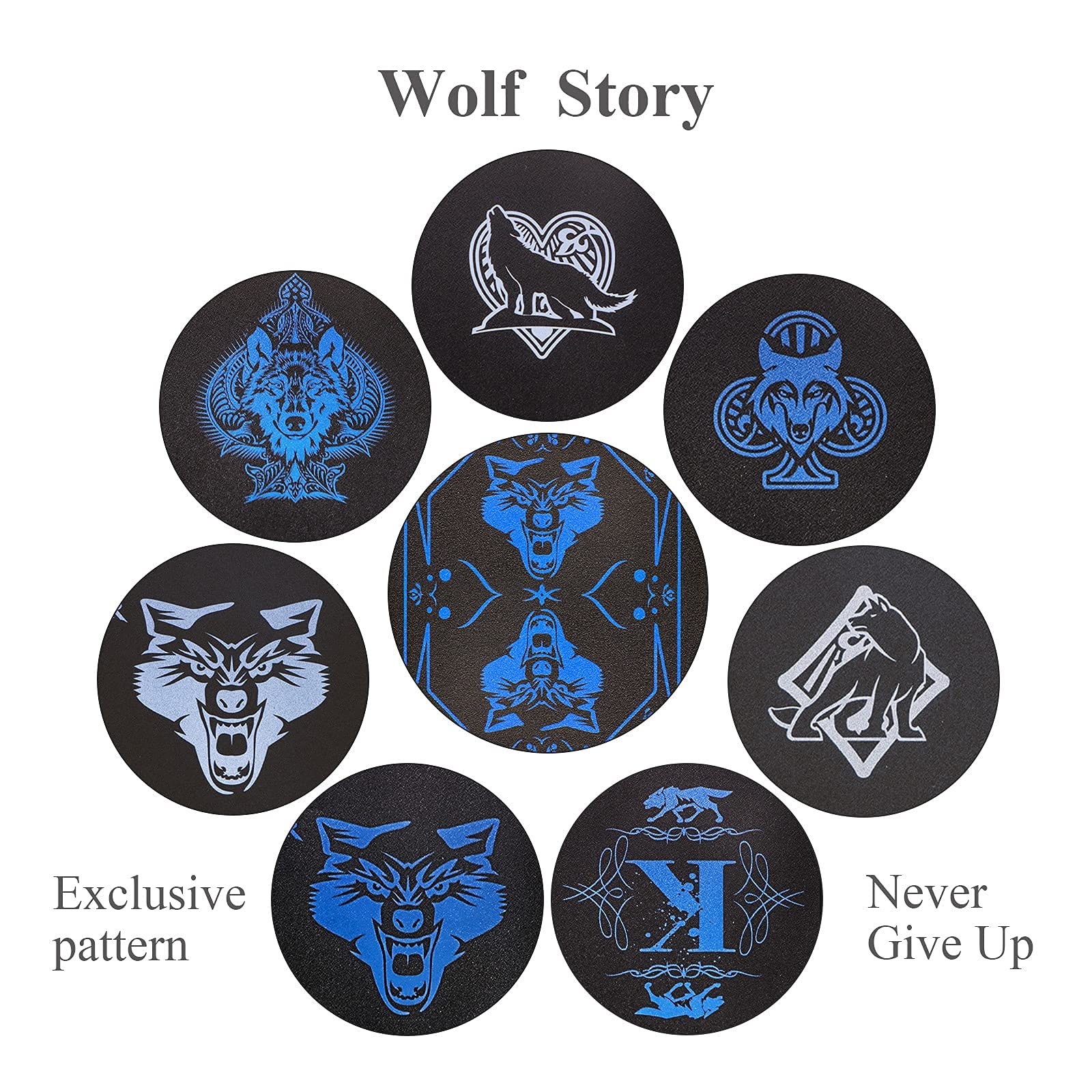 ACELION Wolf Deck blue font and symbols improve readability with sleek aesthetics.