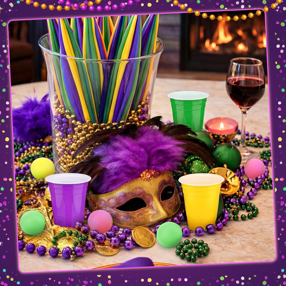 Acellegic Mardi Gras carnival ball in purple for toss games
