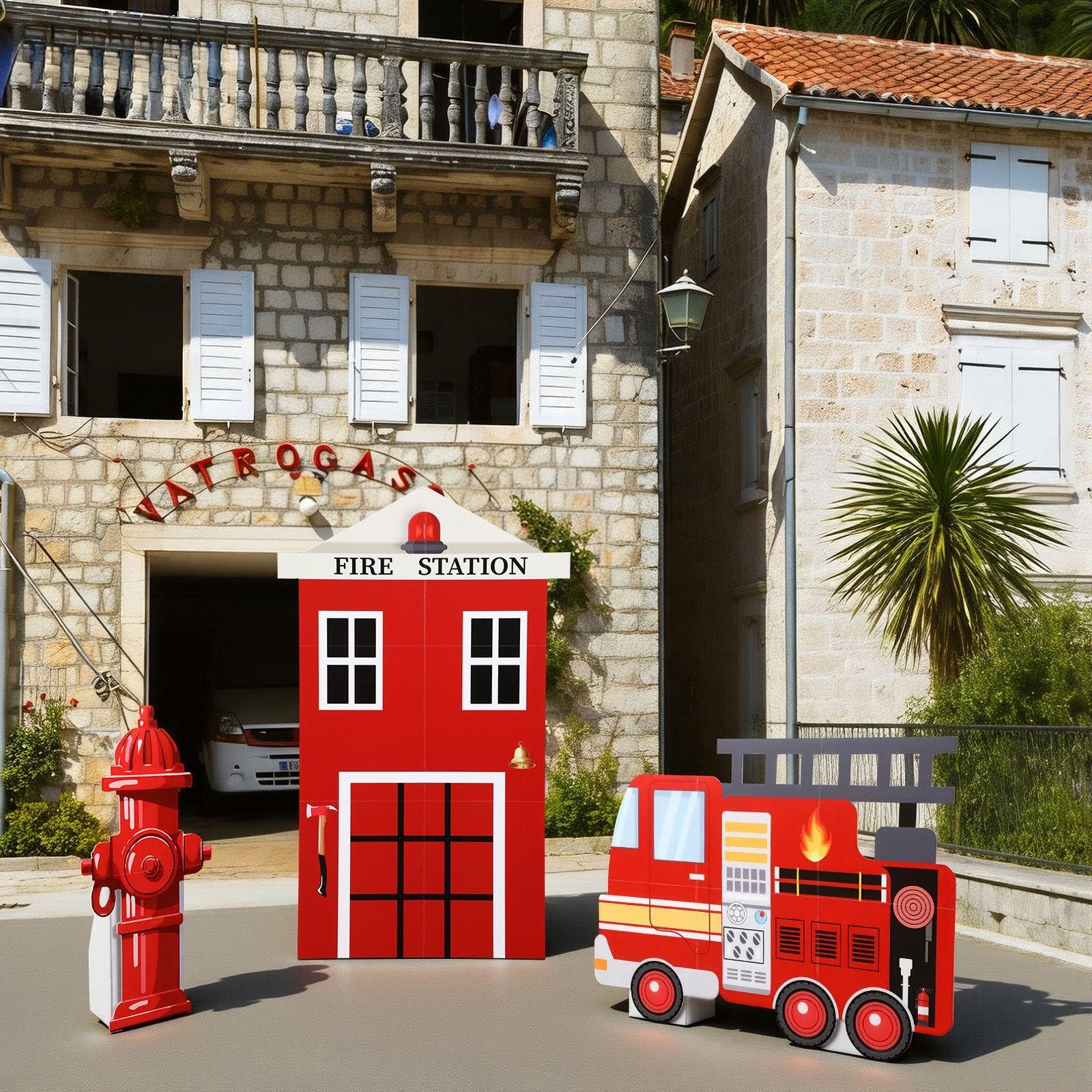 AceOrbit hydrant close-up decor highlights bright colors for festive memories.