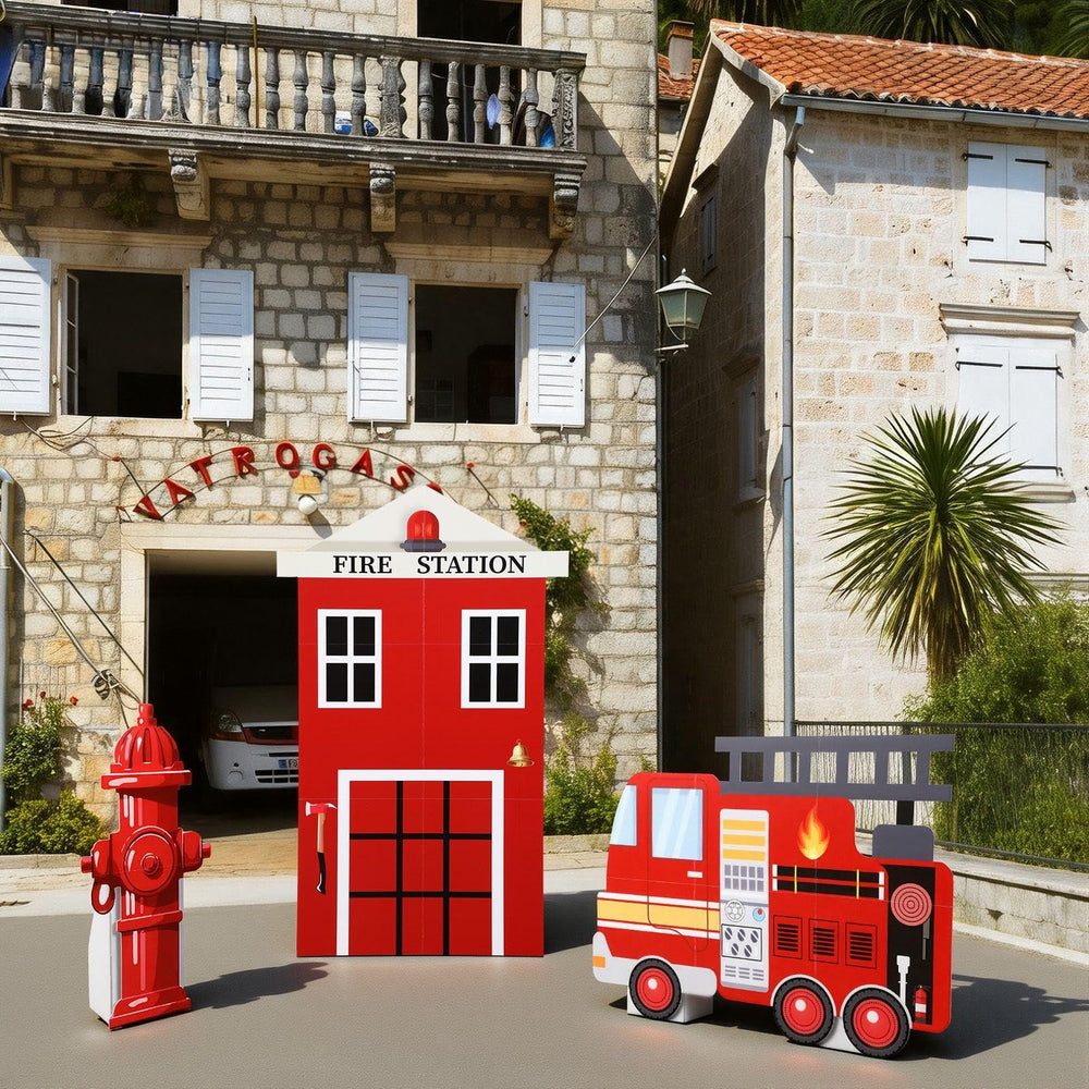 AceOrbit hydrant close-up decor highlights bright colors for festive memories.