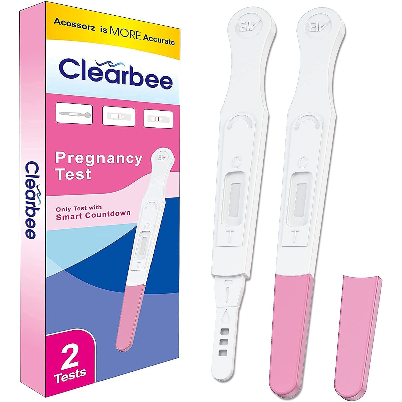 Acessorz fake pregnancy test pink 2-pack ready for playful pranks